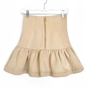 SELKIE Heather High Waisted Mini Skirt Oatmeal